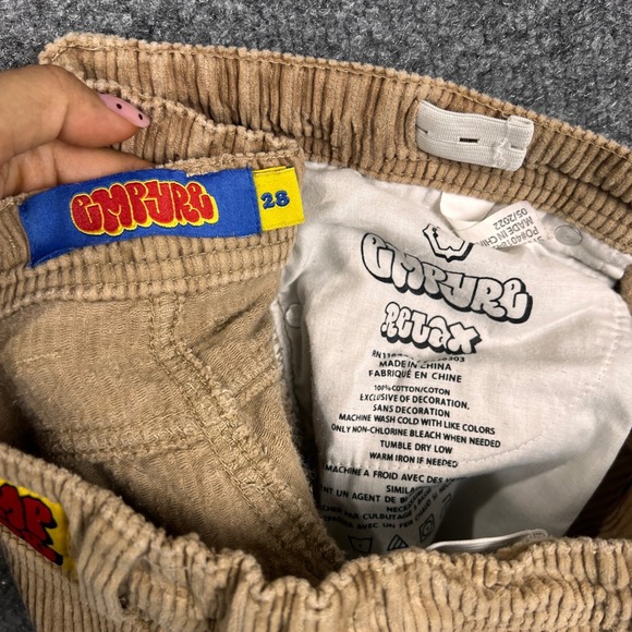 EMPYRE Corduroy Pants Tan Straight Leg Men's Size 28  Casual Workwear Trousers - Picture 9 of 10